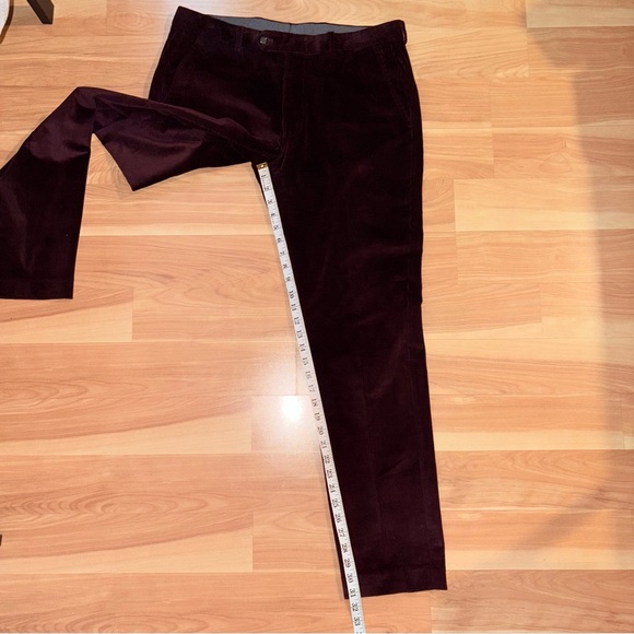 Todd Snyder Burgundy  Italian Corduroy Velvet Sutton Suit Pant Trouser Sz 33/32 - Picture 9 of 15